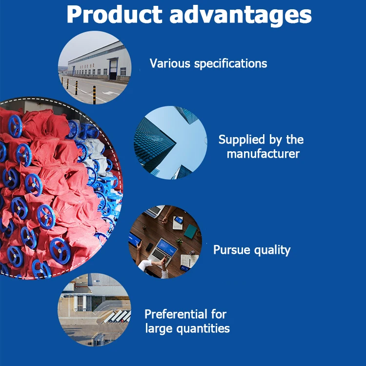 pn16dn50 ductile iron  api 6a red color gate valve