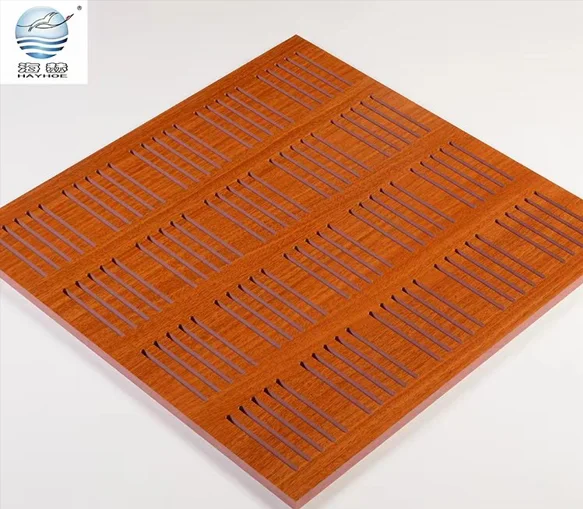 American Style Curve Fluted Sound insulation MDF Board Perforated Acoustic Wood Decorative Sound-absorbing Wall Panel