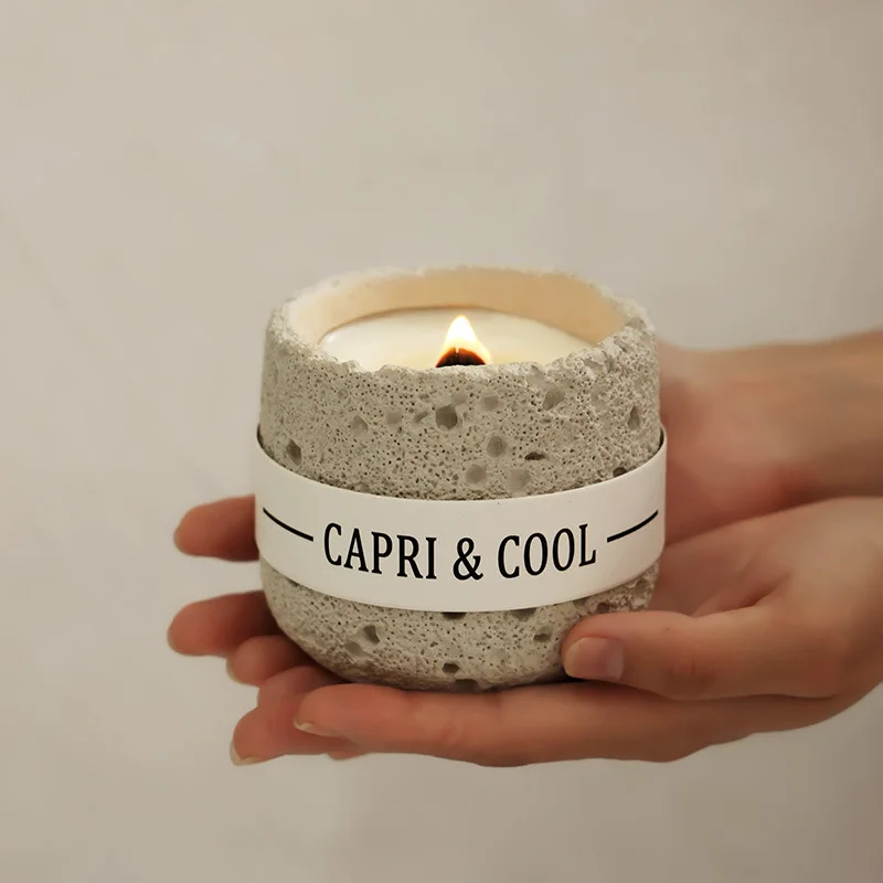 Hot sale aromatherapy home lava stone cement jar aromatherapy natural stone crystal diffuser