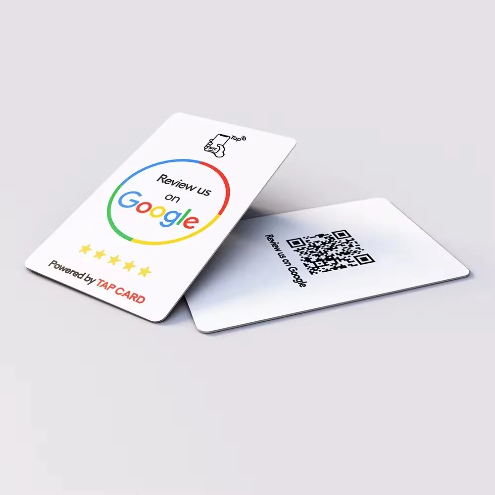 13.56MHz Waterproof Epoxy NFC Review Card Tag Stickers Plastic Printing Circle Google Review Tags