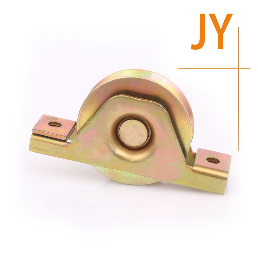 Single Bearing Guide Lead Block Caster Wheel Pulley with U/Y/V Groove with Separated Bracket for Industrial Equipment