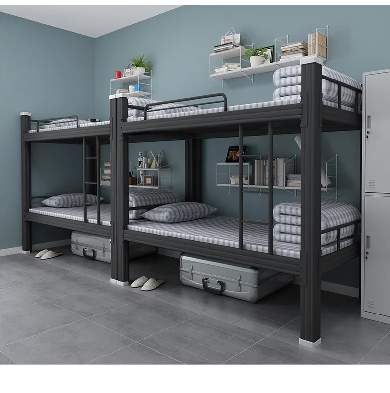 Factory direct sale customizable steel double layer folding loft bunk beds for adults
