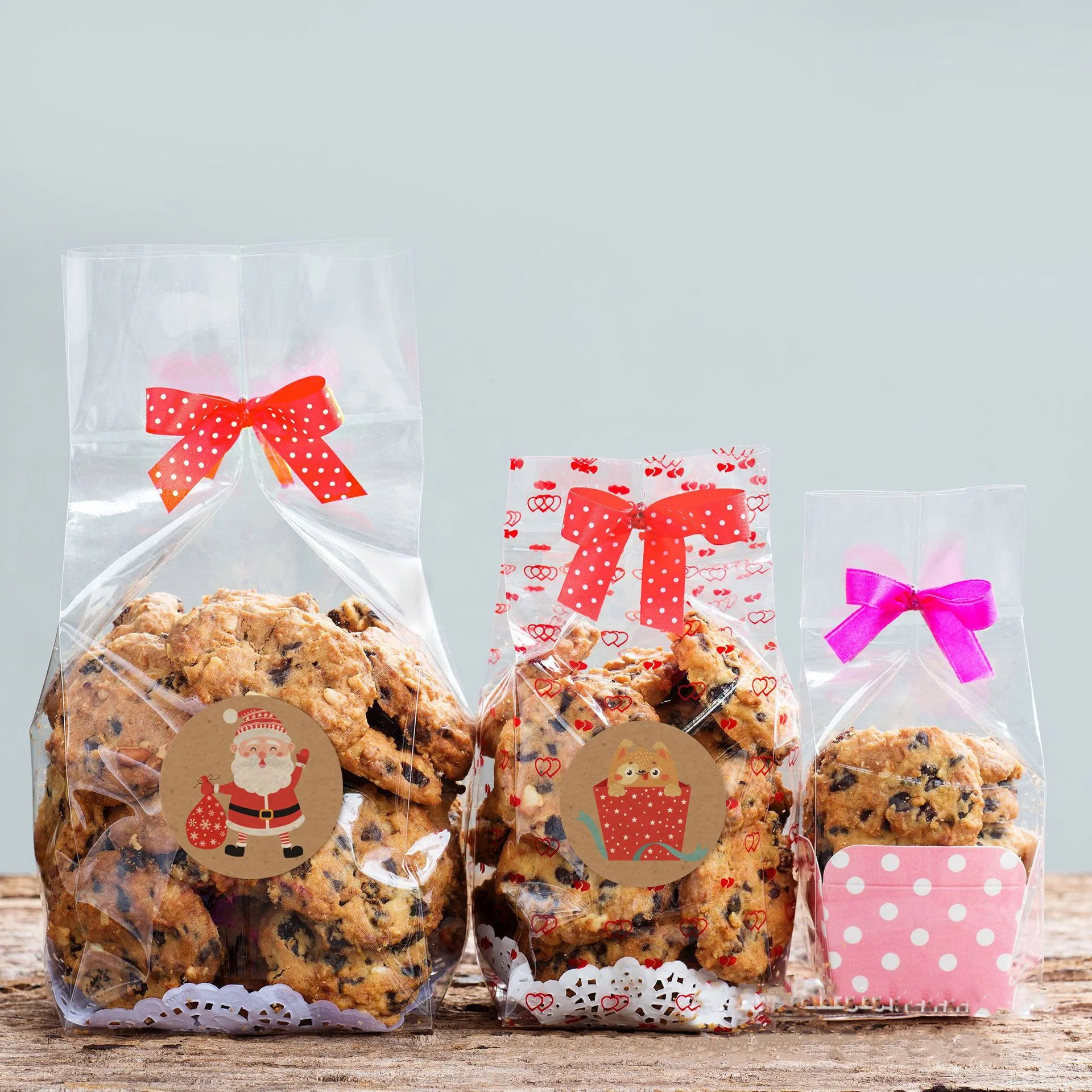 Party Christmas Kraft Paper Bag Stickers Envelope Mouth Stickers Gift Bag Stickers