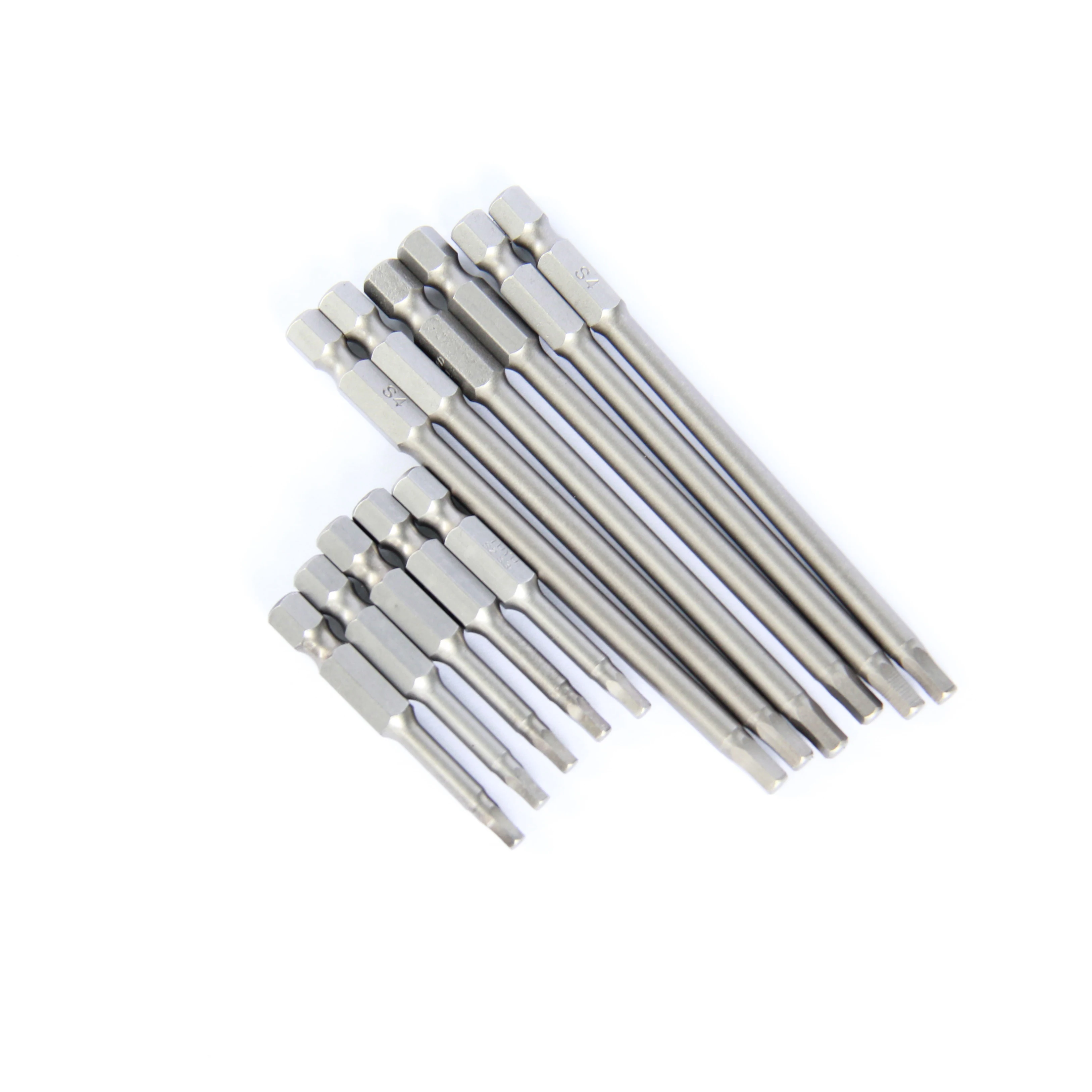 Special Design Widely Used 100mm H4 Allen Extension Hexagonal steel screwdriver power impact duty magnetic bits