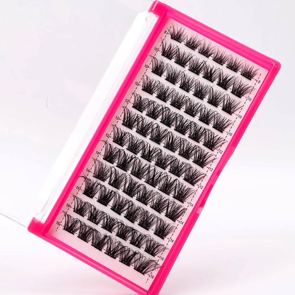 Yiernuo 1/3/5 pairs pre cut diy individual segmented diy lash extensions wimper cluster lashes kit