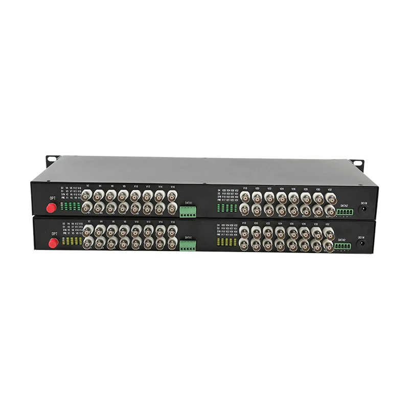 32CH RS485 data AHD CVI TVI to Fiber Optical Media converter 1080P for CCTV 2MP