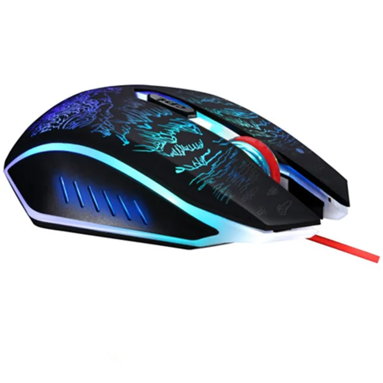 New design price luminous colorful LED Backlight DPI 1200/1600/2400 Interface USB 1.45m wired mouse optical