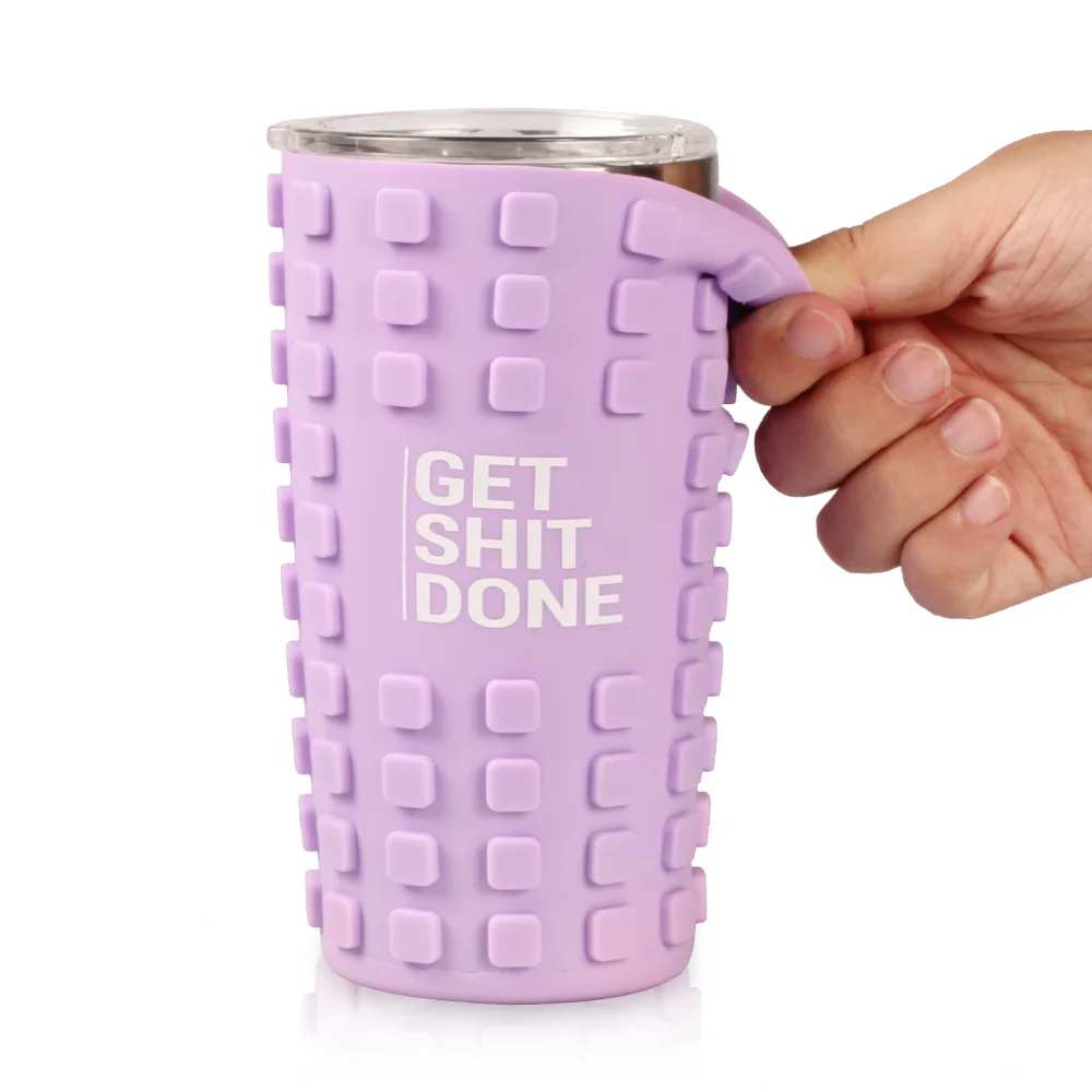  Small Business Idea Wholesale 20oz Double Wall Vacuum Insulation Stainless Steel with 3D Silicone Sleeve