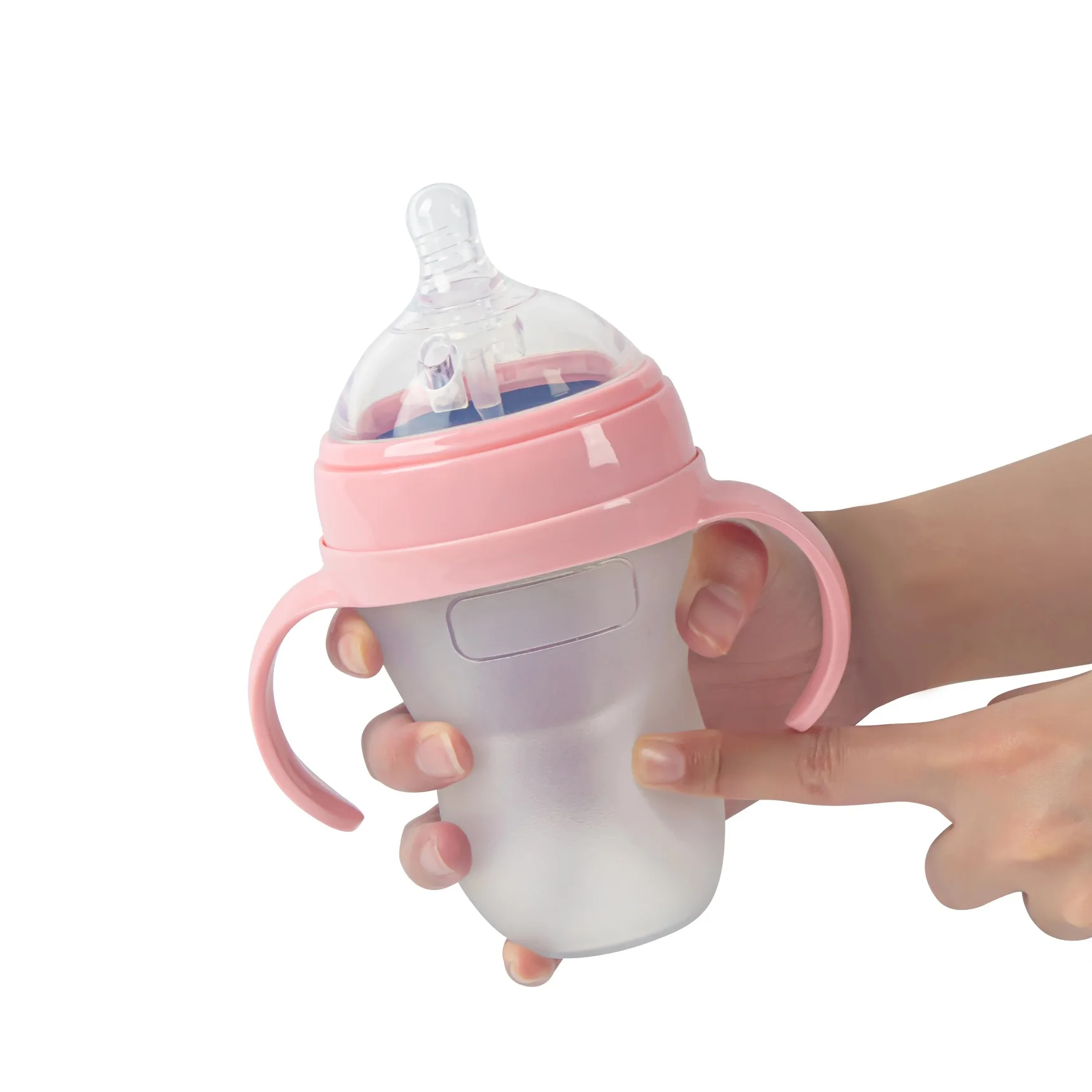 Newborn BPA Free 150/250ml hot sale soft food grade  silicone portable baby bottle baby feeding bottle