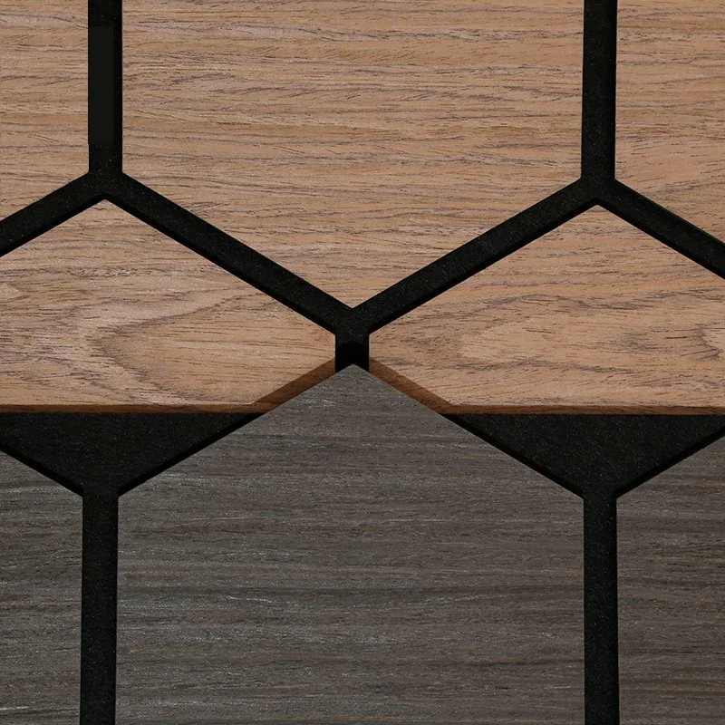 Mdf Hexagon 3d Wooden Felt Wood Acoustic Sheet Panels Polyester Fiber Hexagon Wall Acoustic Panels