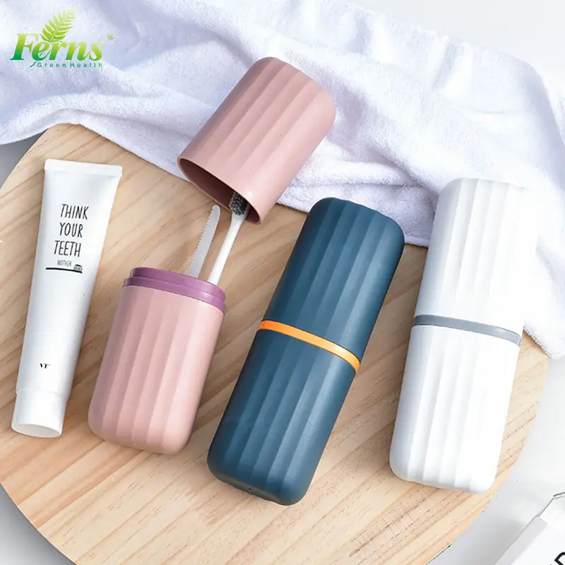Portable Wash Cup Simple Toothbrushing Cup Travel Toothpaste Toothbrush Storage Box Tooth Cylinder