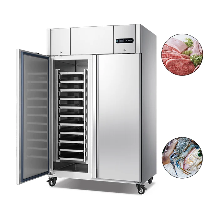 Commercial Stainless Steel Refrigerator Baking Tray Freezer Large Capacity Vertical Freezer With 15/30/45Trays