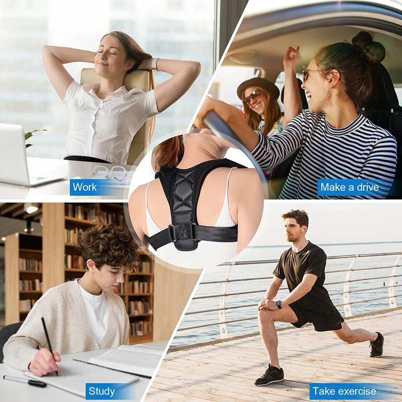 Adjustable Clavicle Posture Corrector Men Women Upper Back Brace Shoulder Lumbar Support Belt Corset Posture Correction