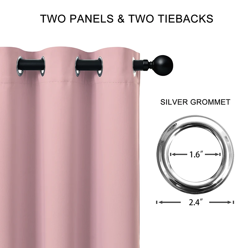 Physical high shading pink curtains thickened Munich insulated bedroom curtains