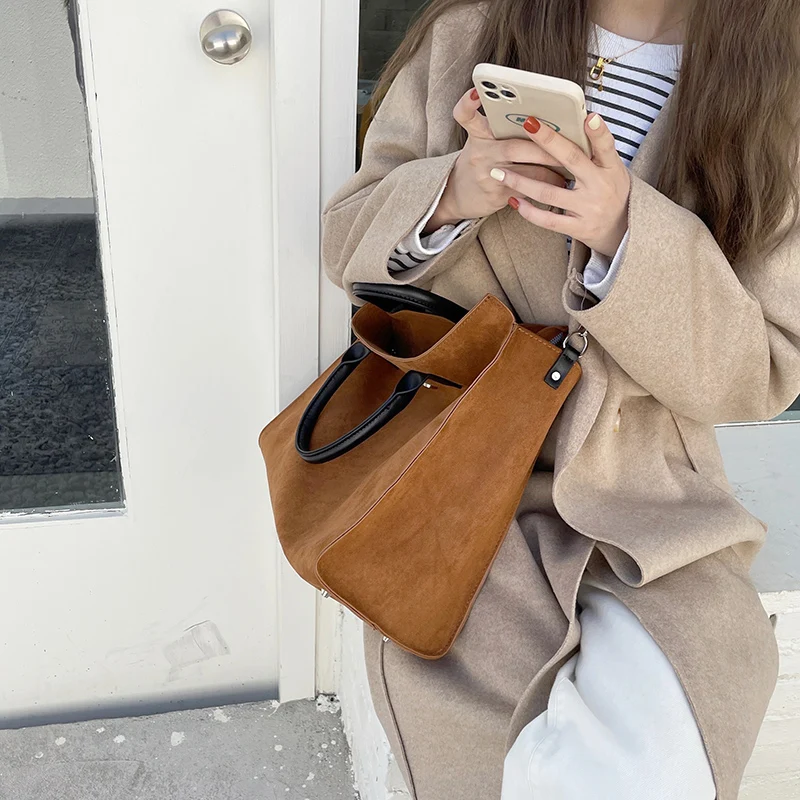 New Large Suede Tote Bag Fashion Ladies Hand Bags Designer Handbags for Women Luxury Personalised Tote Bag
