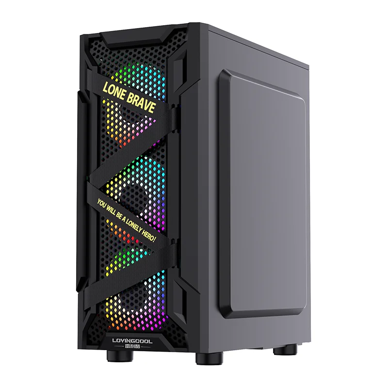LOVINGCOOL 2025 Cheap Gaming Cases OEM M-ATX Computer Case ATX Power Supply PC Cabinet Tower Steel Plate PC Cases for Desktop