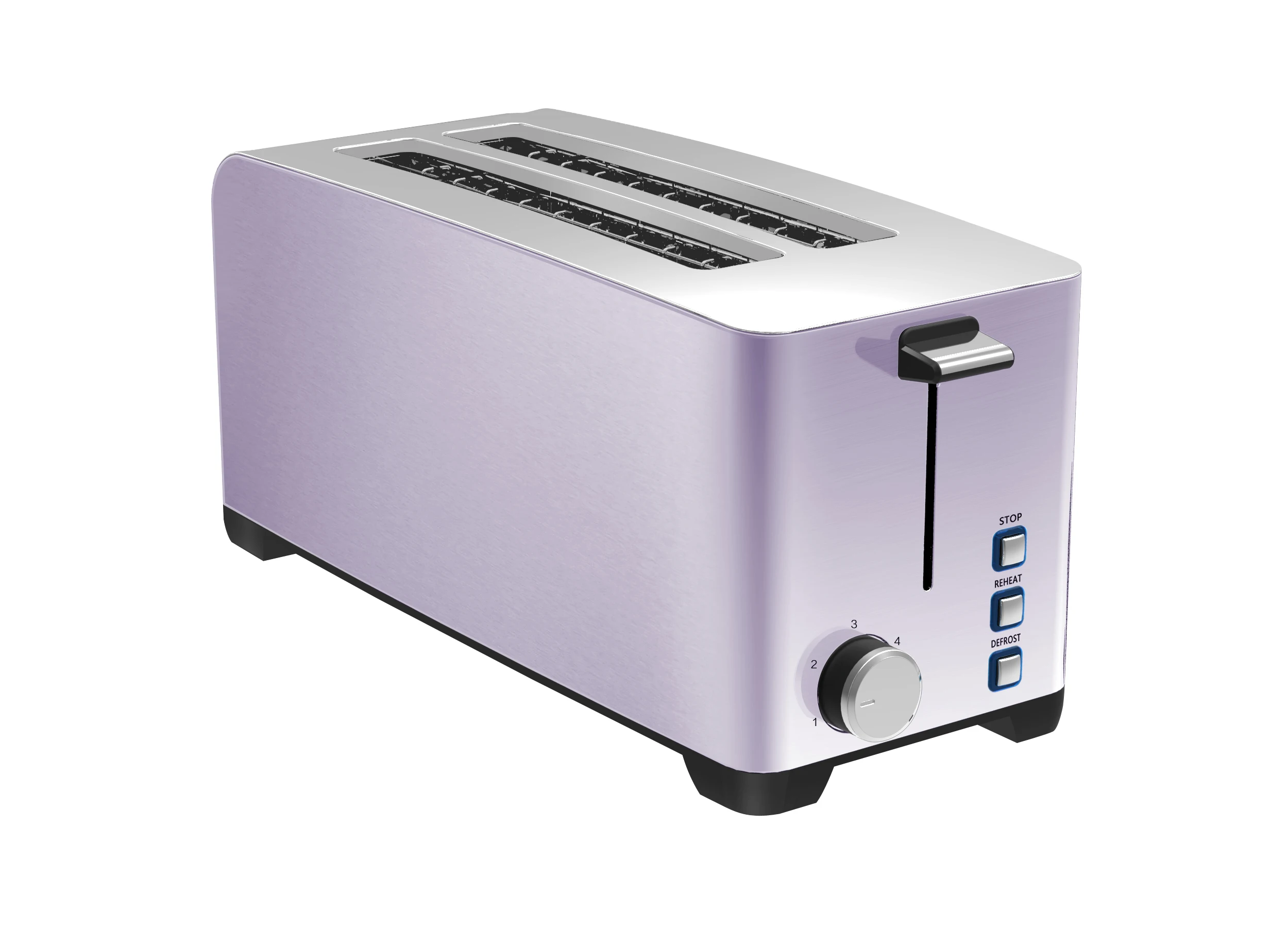 Китайская фабрика, бытовой кухонный тостер 1180-1400 Вт, выдвижная машина для хлеба, тостер на 4 ломтика