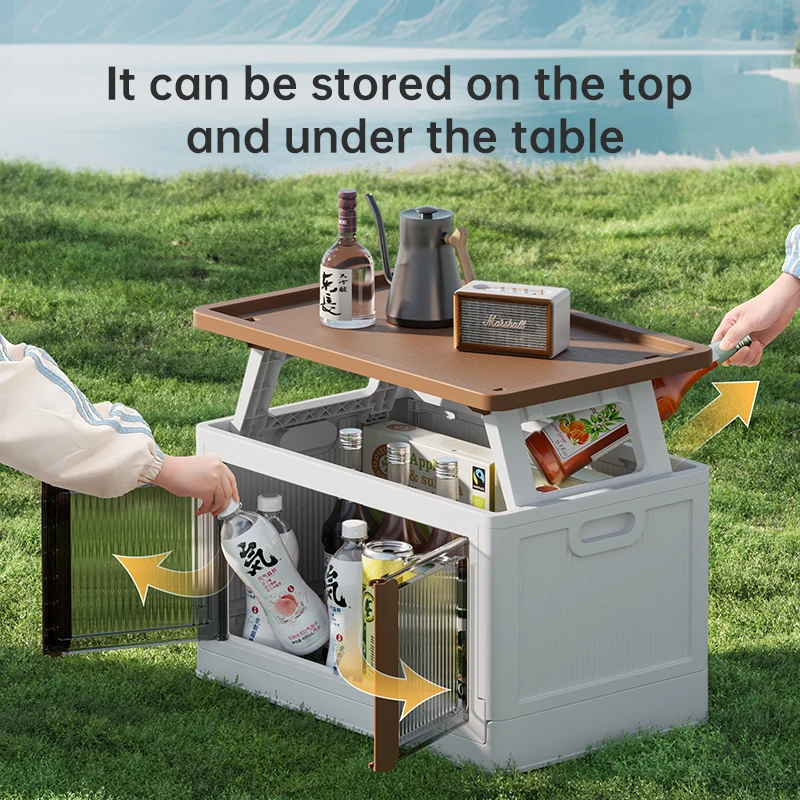 HAIXIN Large Capacity Stackable Foldable Organizer Good Quality Camping Box Durable Outdoor Collapsible Storage Bins Deck Box