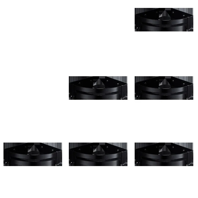 Aluminum Rustproof Shower Corner Caddy No Drilling Adhesive Black Bathroom Basket Shelf with Hooks