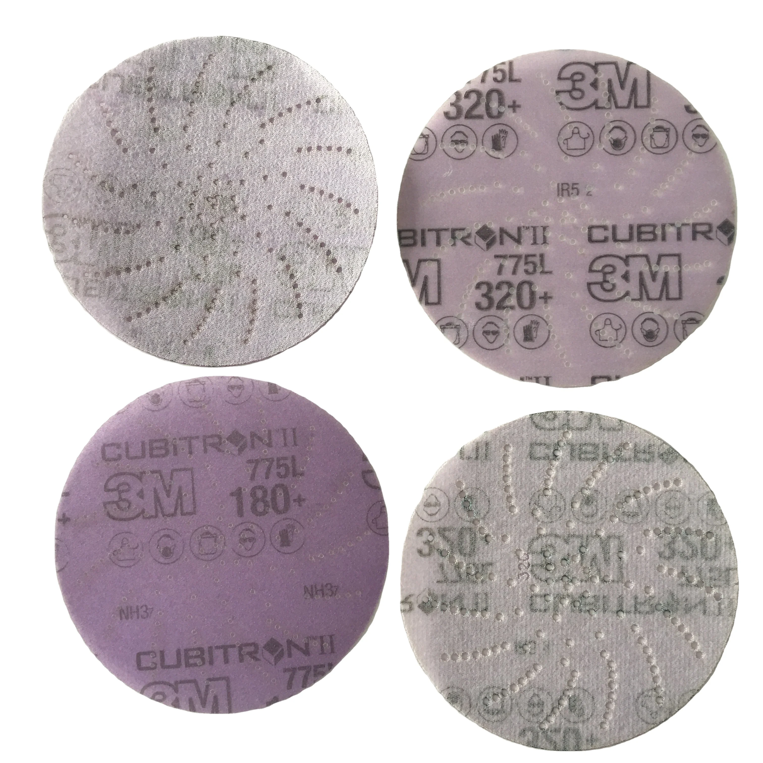 3M precision shaped grain fast cut and long life film backing cyclone hole 125mm P80 to P400 775L sand disc