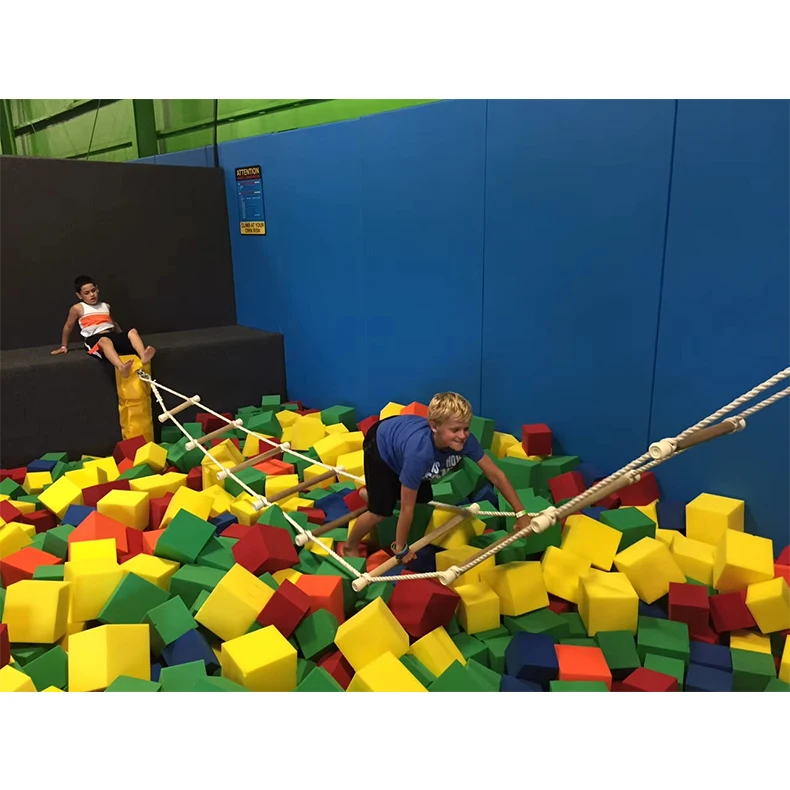 Playground Accessories Parts Custom Color Foam Pit Blocks Cover Trampoline Sponge Foam Block Kid Toy Soft Foam Cube for Kids
