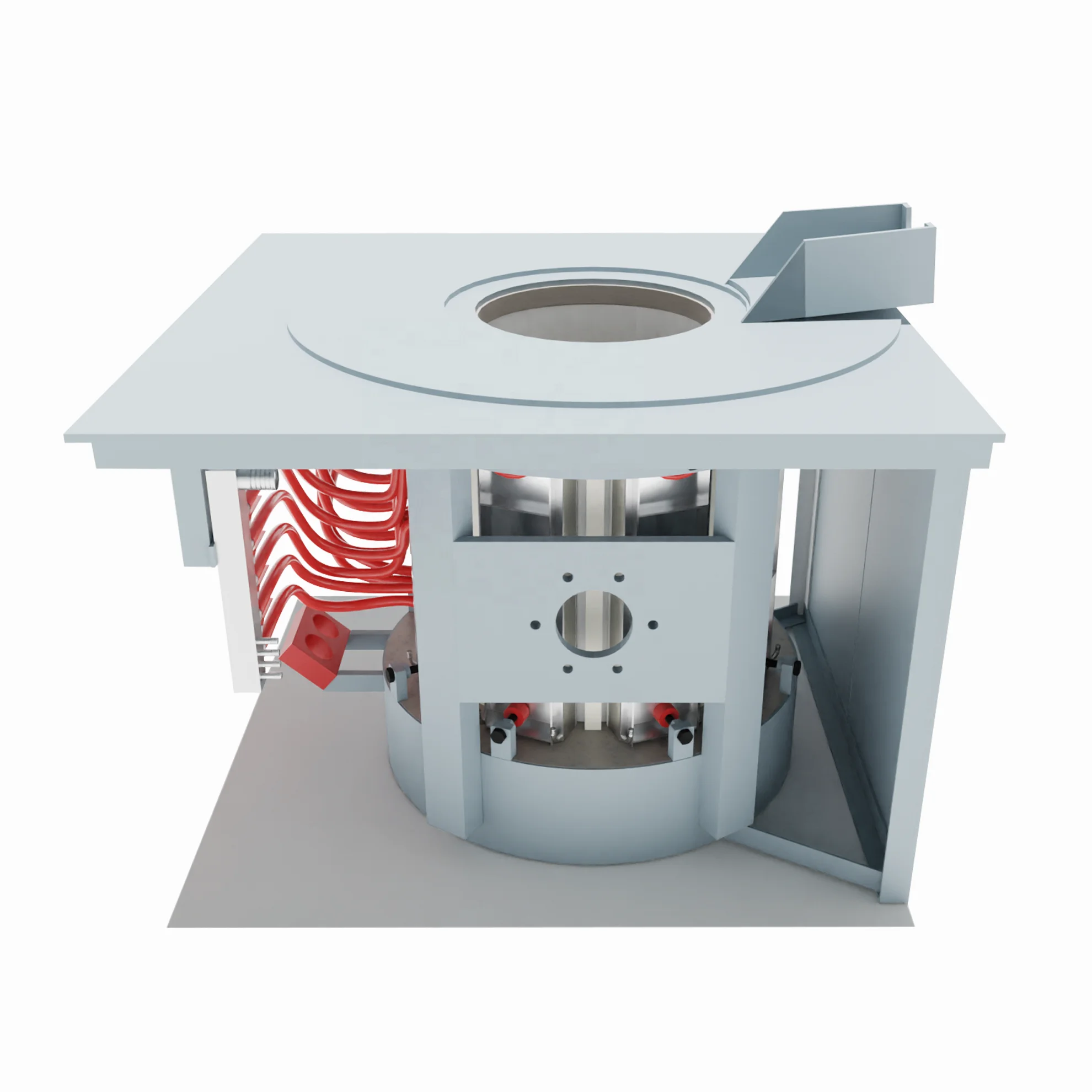 Factory director online 750kg foundry oven recycling plant iron coreless induction furnace system