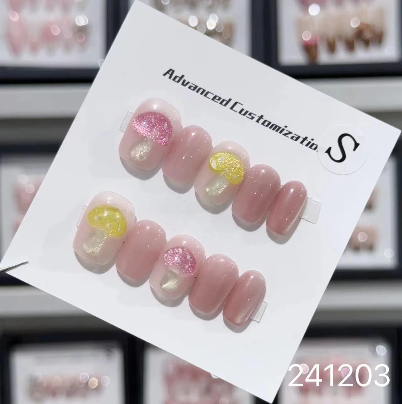 Пользовательские этикетки искусственные ногти с Клеем Private Label handmade разного размера для нейл-арта