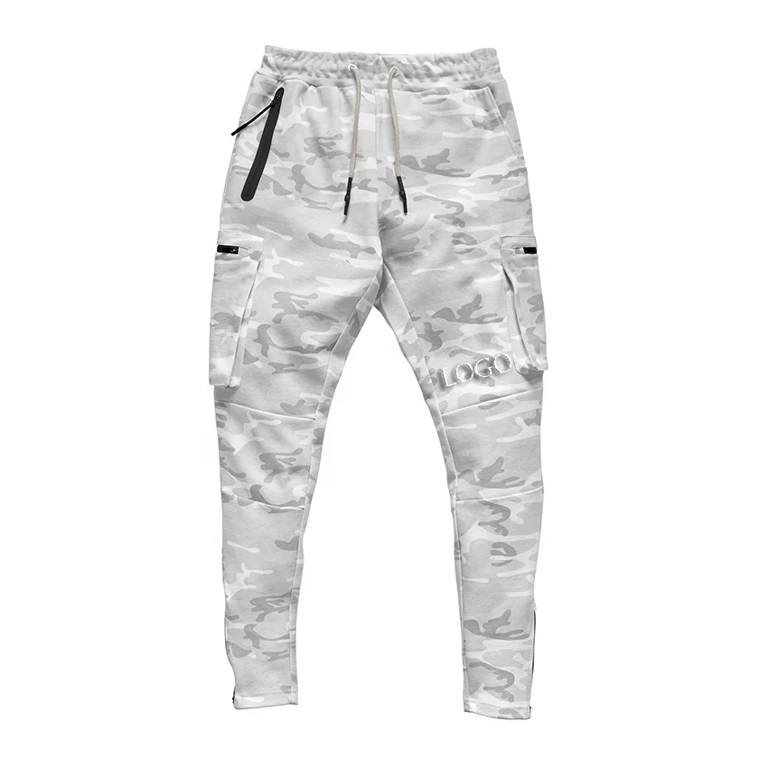 Индивидуальное производство ярлыков, Новое поступление, Экологически чистая уличная одежда для тренировок, камуфляжные мужские камуфляжные леопардовые брюки-карго для фитнеса