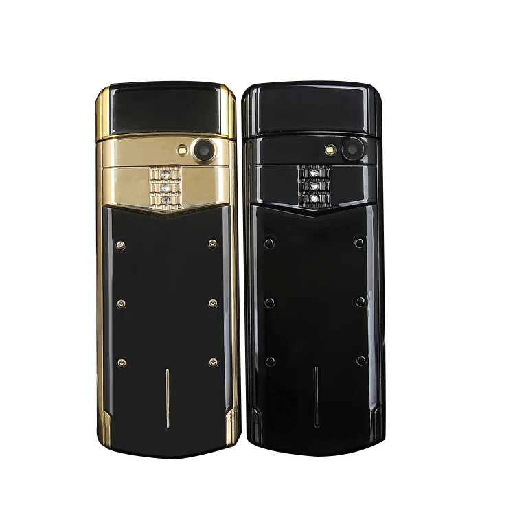 
luxury card mobile phone Metal Body V05 Smallest Mini Dual Sim Filp Slide Mobile Phone <span style=