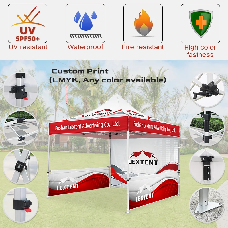 Trade Show Event 3X3 Canopy Tent Pop Up 10 X 10 Aluminum Gazebo Tent Marketing Advertising Custom Print 10X10 Canopy Tent