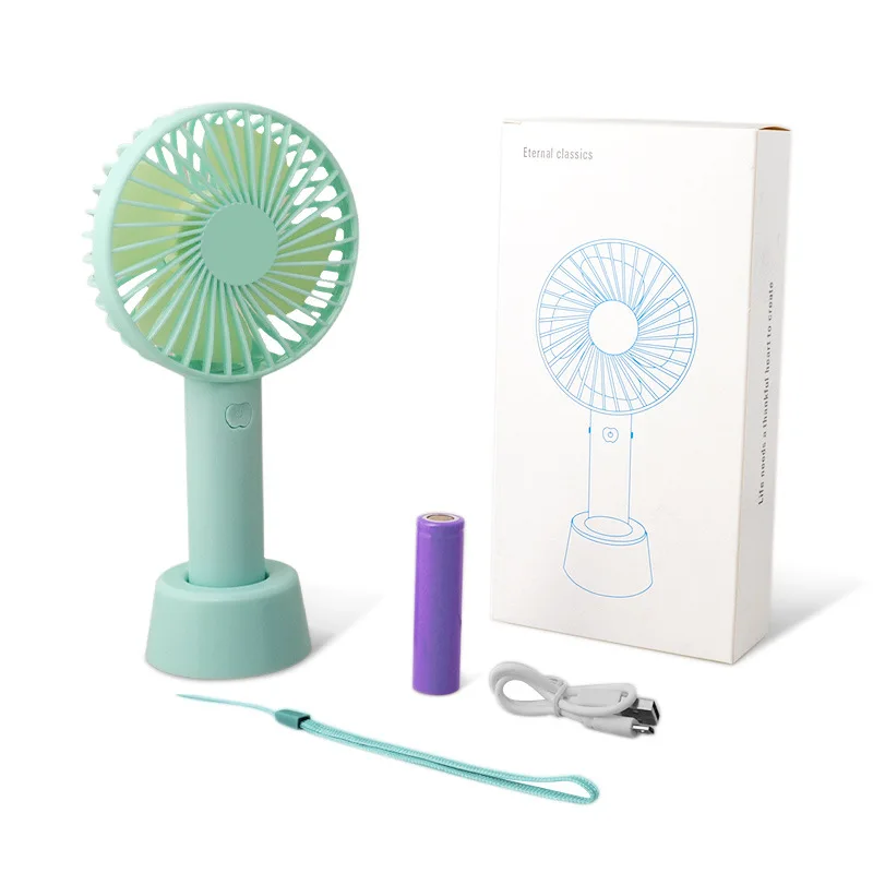 1200mAH portable mini usb handheld rechargeable fan USB Charge Low Power Table Stand Fan