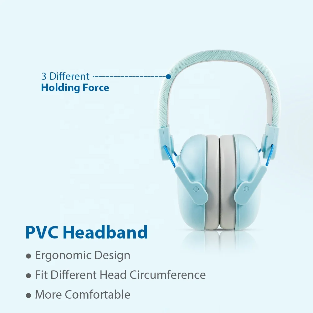 360 Degree Rotatable Foldable Child Noise Cancelling Headphones Hearing Protection Kids Earmuffs With 3 Different Holding Force