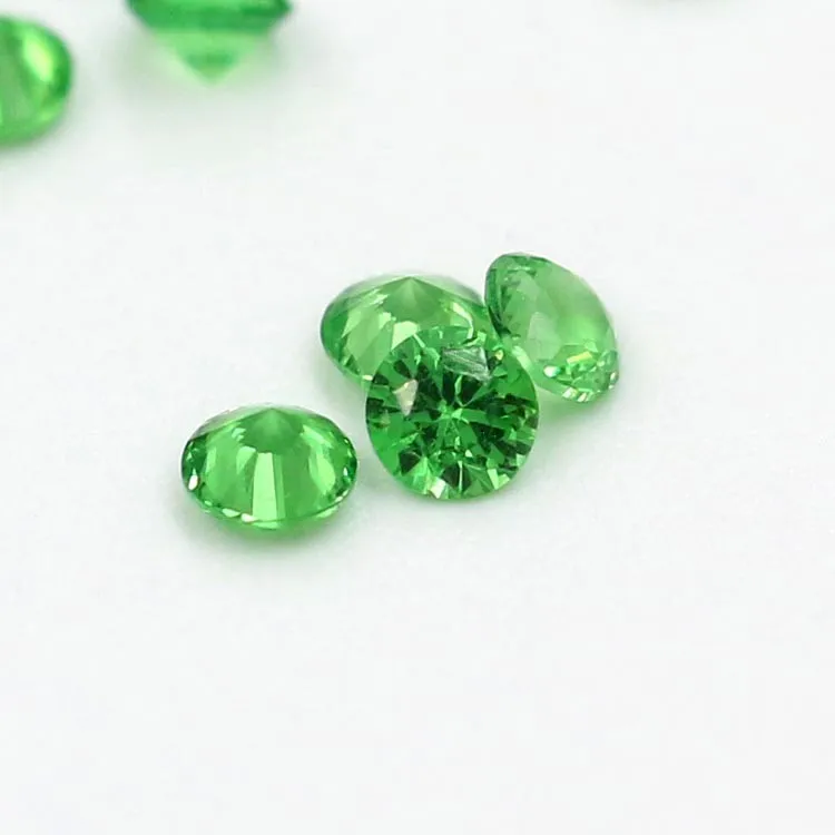 Wuzhou natural loose gemstone wholesale high quality  green garnet  raw material