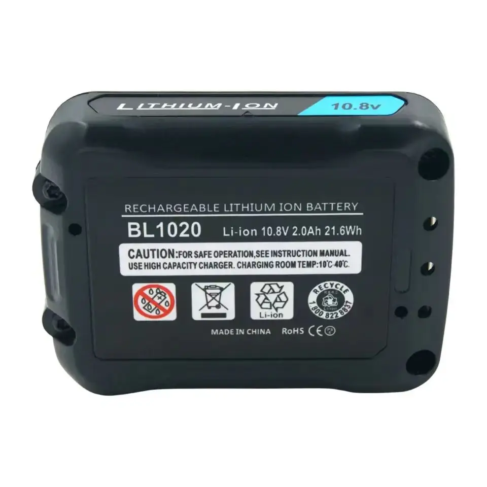12V  Li-ion Cordless Drill Battery  Rechargeable power tool battery for makitas BL1020B  BL1015 BL1016