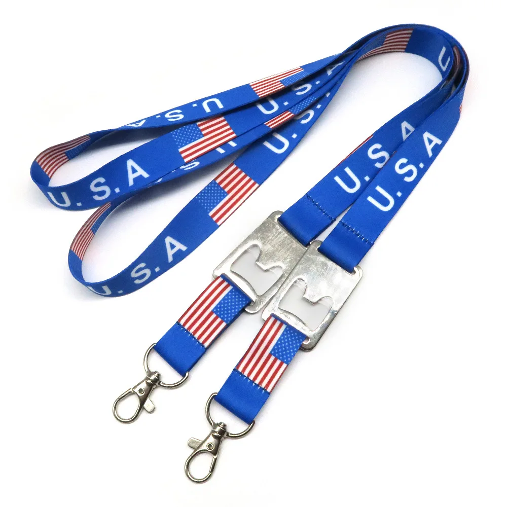 BSBH High Quality Bottle Opener Lanyard Custom Logo Polyester Safety Breakaway Phone Car Neck Wrist Key Chain Tool Lanyards