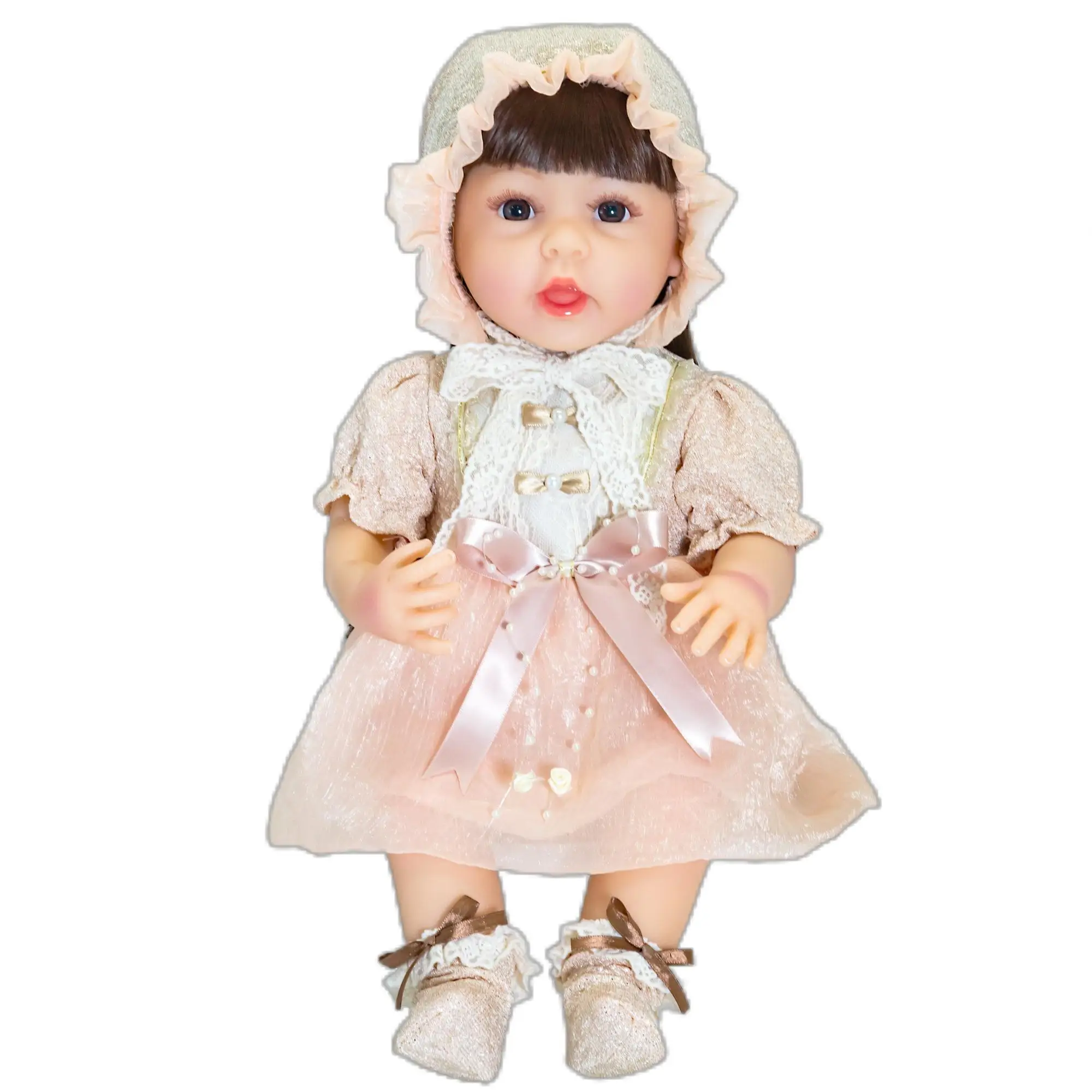 Hot sale 55cm Realistic Lifelike Baby Dolls Baby Girl Doll  Silicone Vinyl Reborn Baby Doll
