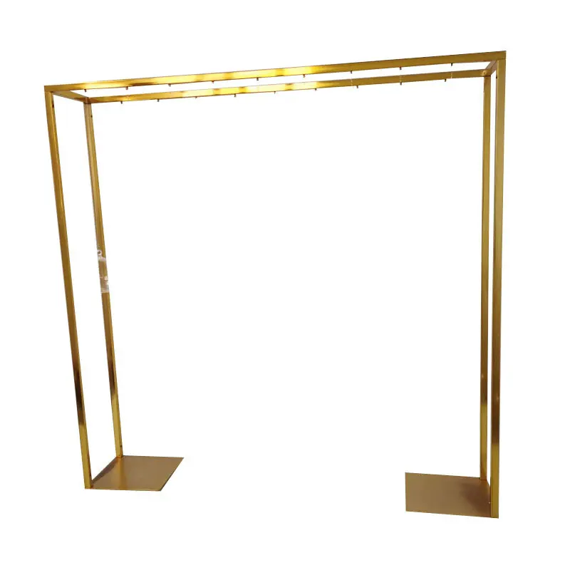 Gold Square Metal Arch Frame Backdrop Garden Wedding Props Decoration for Wedding Ceremony Christmas Thanksgiving