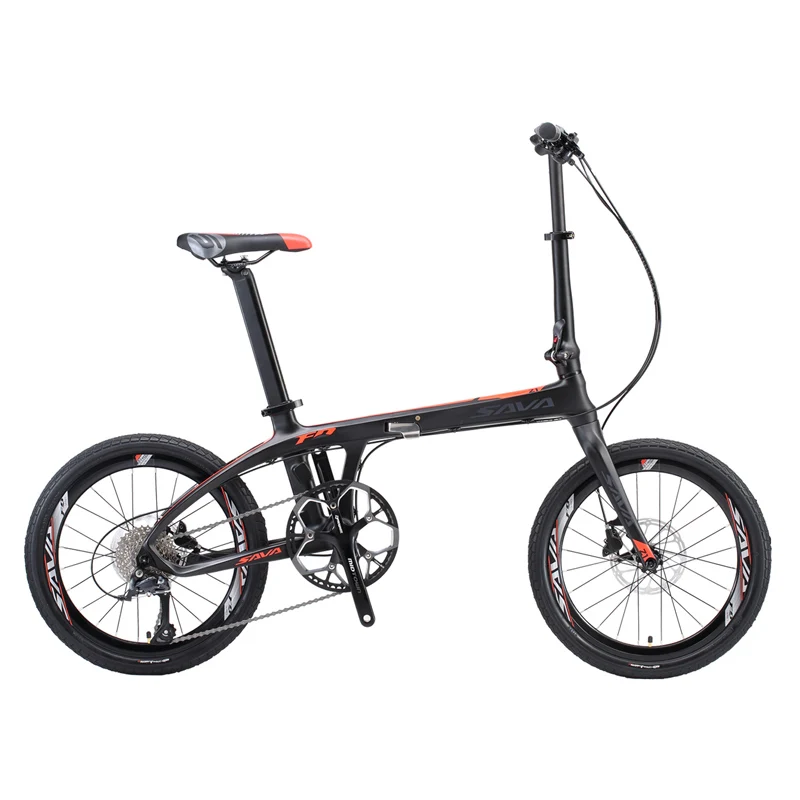 SAVA Z1 Carbon Fiber Folding bike 20 Inch Carbon Frame Bicycle Folding with SHIMANO 105 22S City bike Mini Folding City Bike