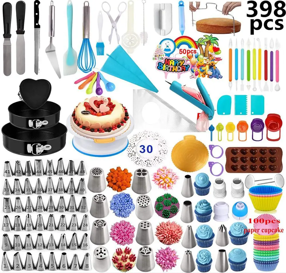 Factory Custom 6-307pcs Cake Decorating Tools Kit Baking Supplies Set
