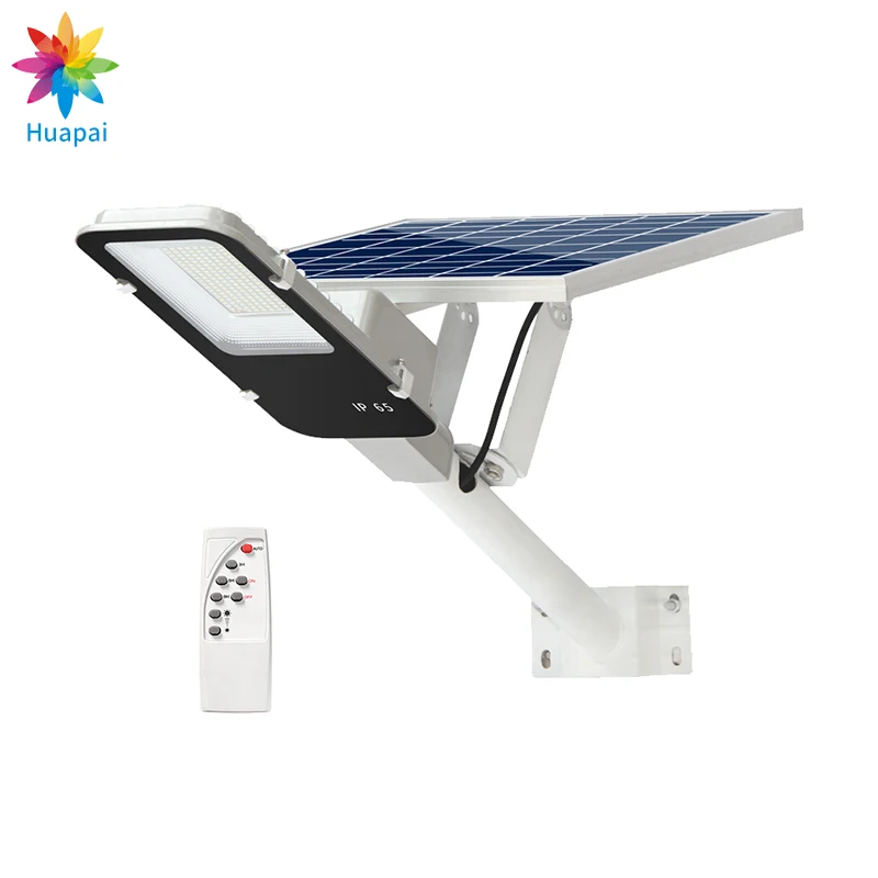 HUAPAI Remote Control Waterproof Road Light 50W 60W 80W 100W 200W 300W Solar Street Lights