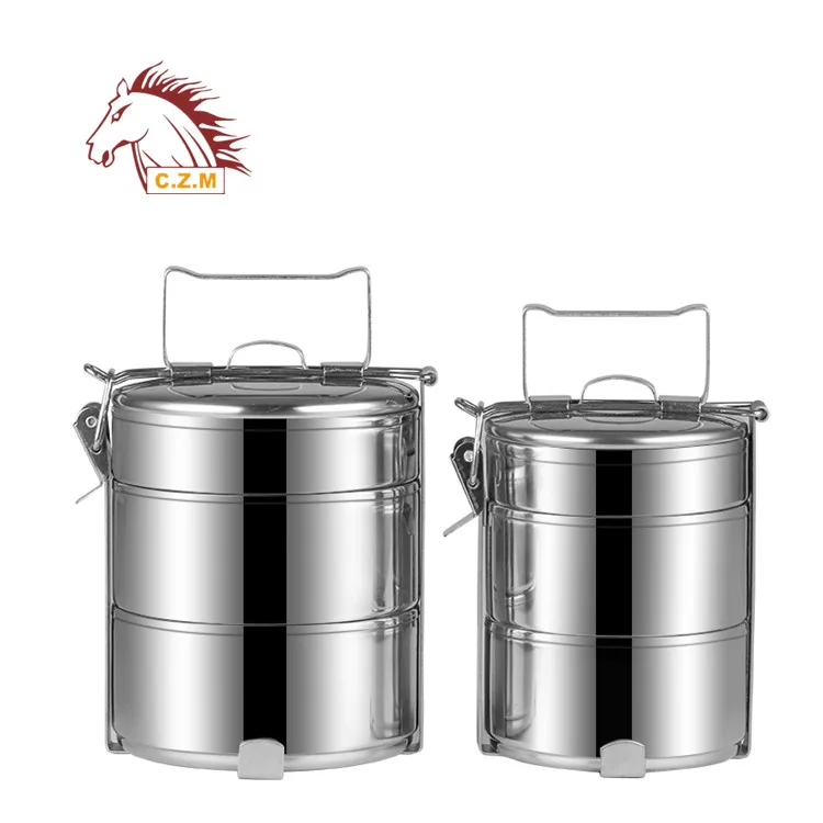 3/4/5 Layer 410 Stainless Steel Food Carrier Food Storage Container Lunch Box