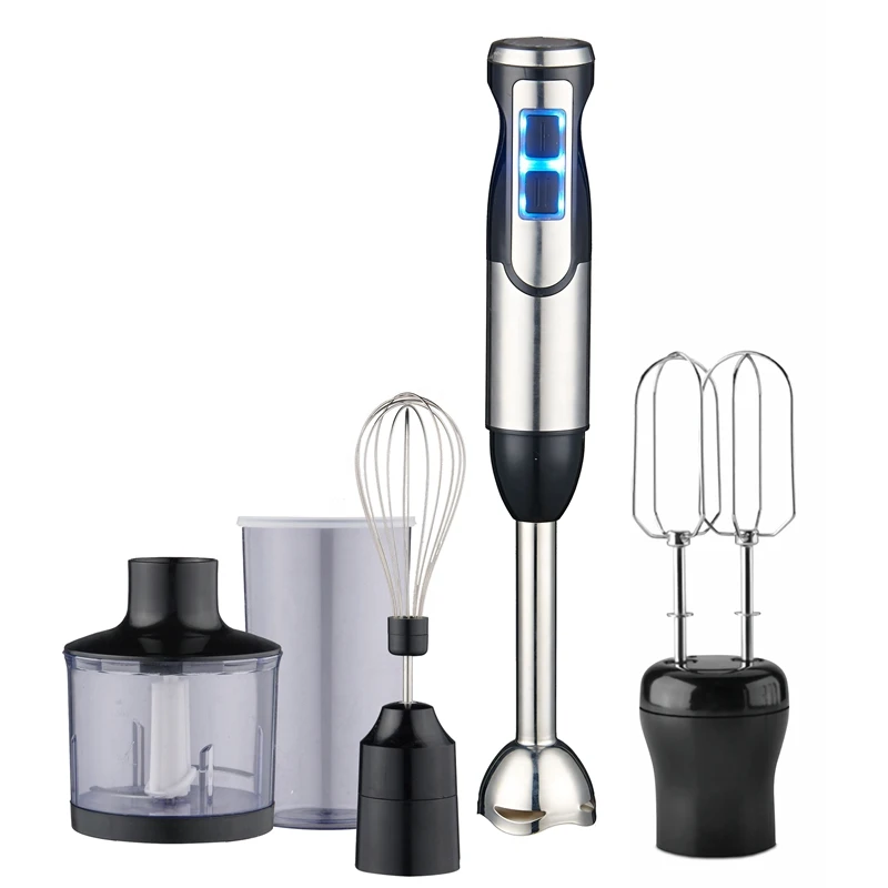 High Power Kitchen Electric Manual Immersion Hand Mixer Stick Portable Professional 5 in 1 Stick Hand Blender for Smoothie