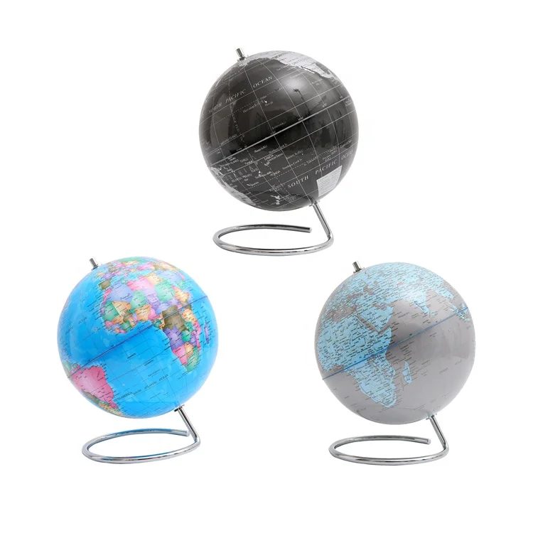 
20cm Blue Geography World Globe with Metal Stand Home/ School/ Office Desk 