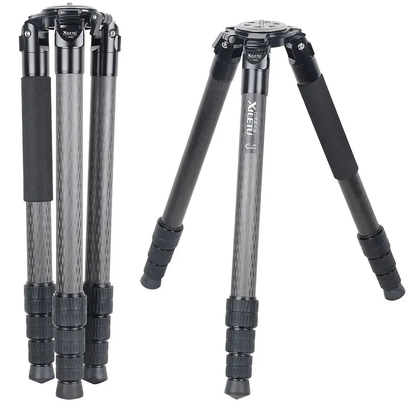 
XILETU L404C Professional Carbon Fiber Camera Tripod Stand 40mm Large Tube for Telescope DSLR Digital Camera Video hunting 