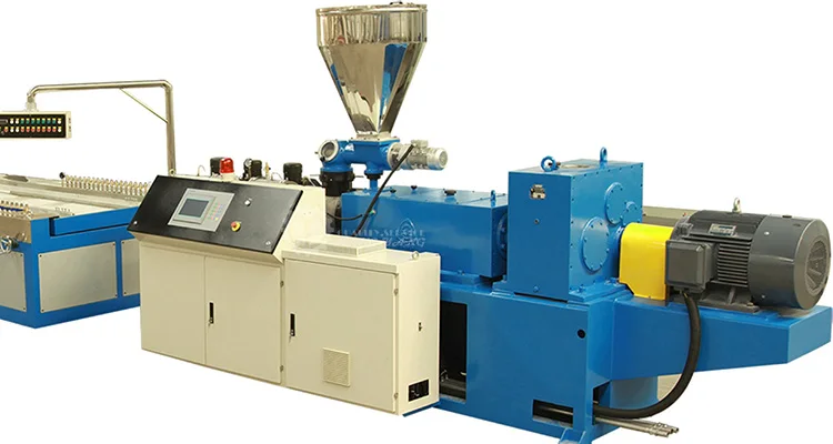 High Efficiency Double Conical Screw Extruder Machine