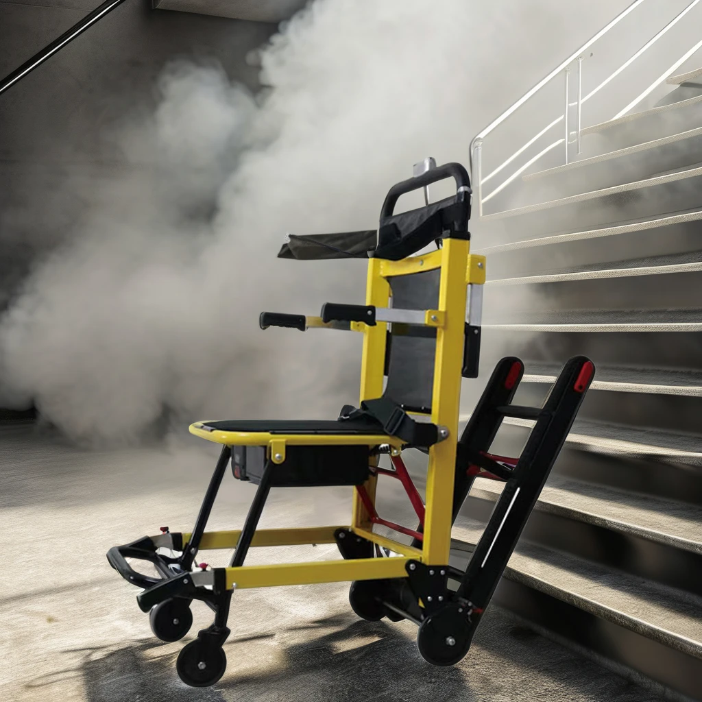Portable Electric Power Stair Climber Dolly Cart Battery Crawler with Belt Aluminium Wheelchair Targeted for Climbing Stairs