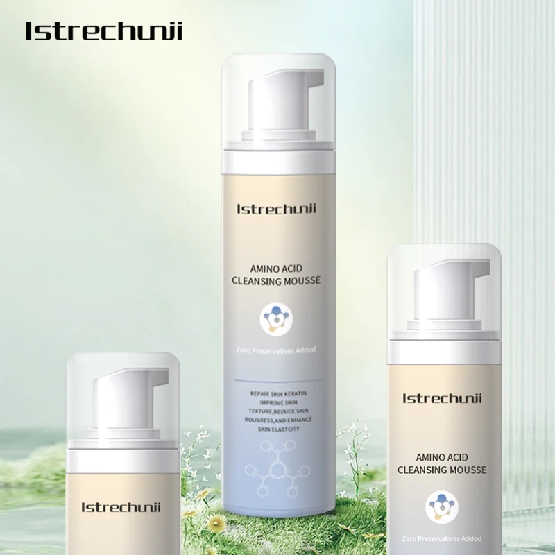 Own Brand New Organic Moisturizing Mousse Cleansing Milk Dense foam absorbs dirt and grime Amino Acid Cleansing Mousse