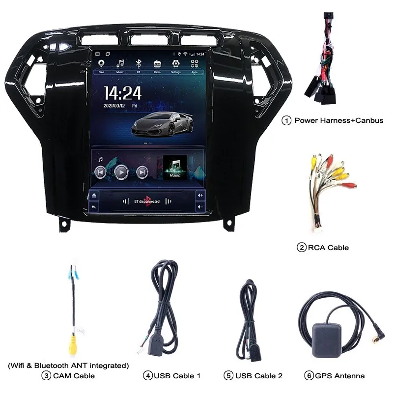 Android 11 Car Gps Navigation For Ford Mondeo CHIA-X Mk4 2007- 2010 Audio System Rds Radio Stereo 2din Car Video Dvd Player