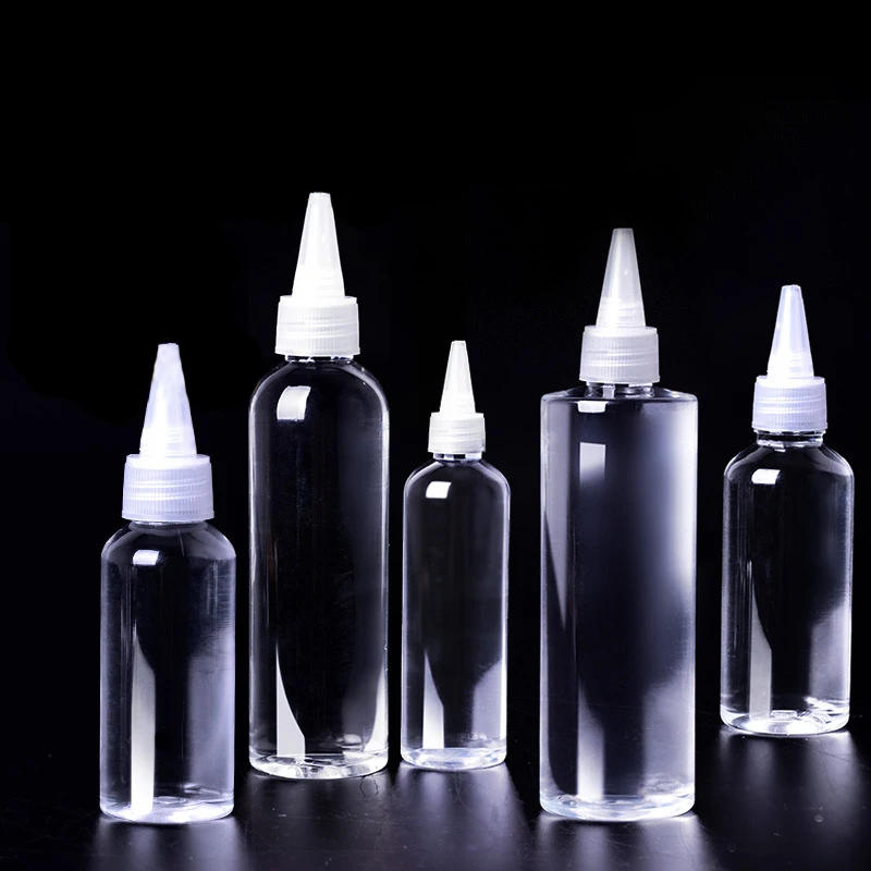 Wholesale 10-250 ml Twist Top Cap Plastic Bottle for Solvents Oils Paint Ink Squeeze Bottle with Twist Top Cap Tip Applicator