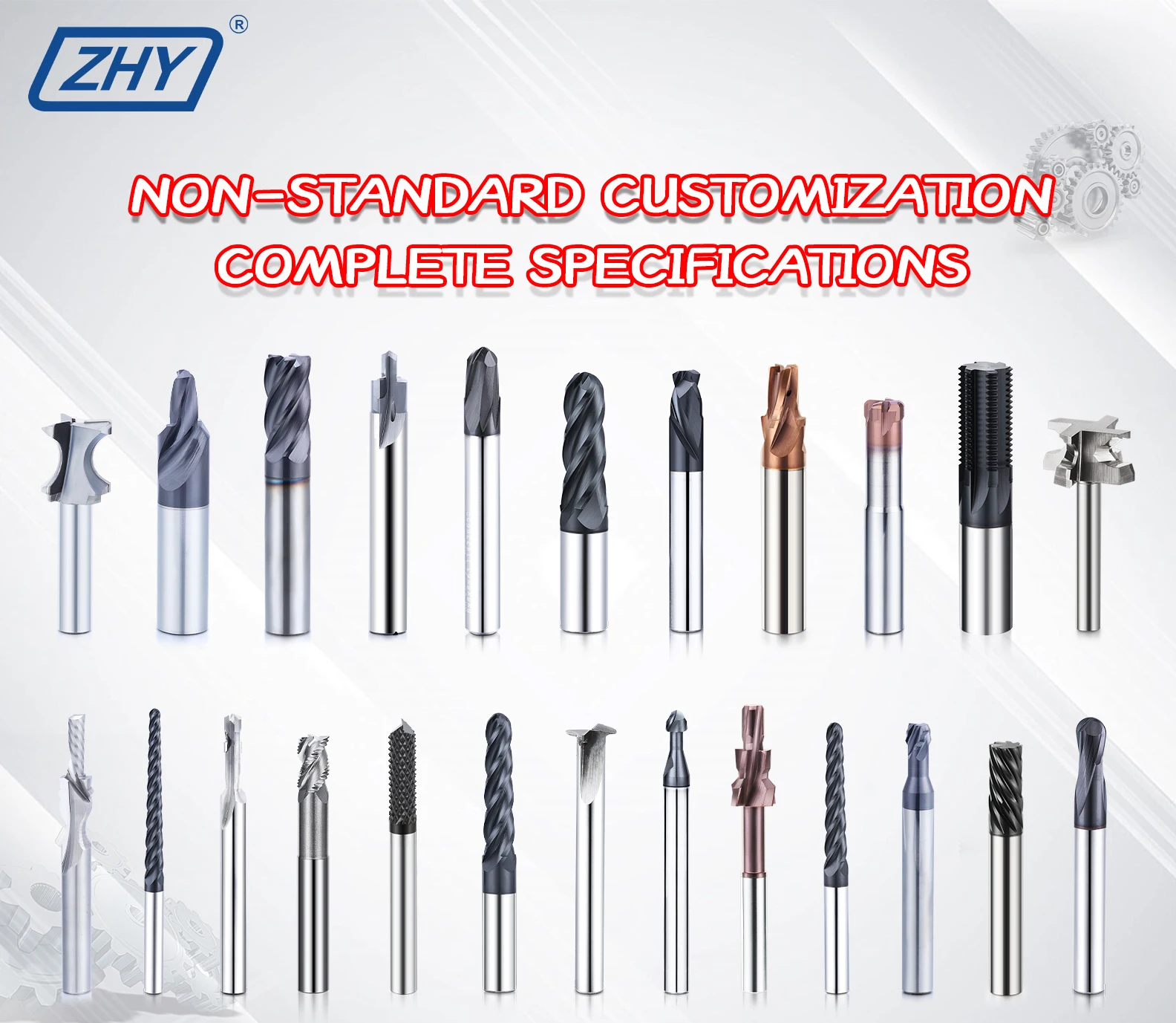 ZHY Cost-effective CNC Cutting Tool Carbide Milling Cutter Stainless Steel Endmill Tialn T-slot Router Bit Ball Nose End Mills